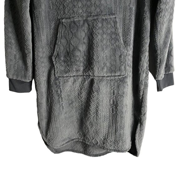 Denver Hayes Women's Charcoal Gray Patterned Super Cozy Lounge Dress - Picture 3 of 9